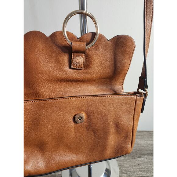 LC Lauren Conrad Tan Faux Suede Crossbody Purse - Picture 7 of 10